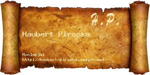 Haubert Piroska névjegykártya
